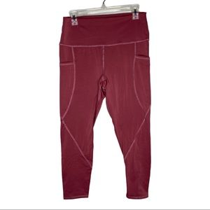 EVCR plum cropped workout leggings size XL